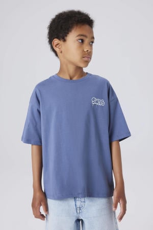 T-shirt met backprint blauw