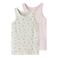 NAME IT MINI hemd - ecru/roze (set van 2)