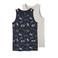 NAME IT KIDS hemd - donkerblauw/ecru (set van 2)