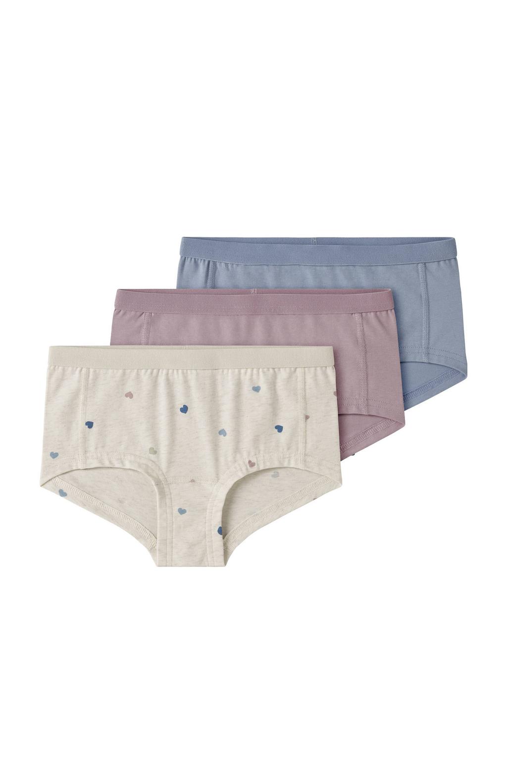 NAME IT KIDS hipster - ecru/roze/blauw (set van 3)