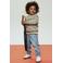NAME IT MINI sweater met backprint groen
