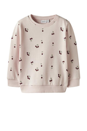 sweater met kersenprint roze