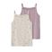 NAME IT KIDS singlet - ecru/roze (set van 2)