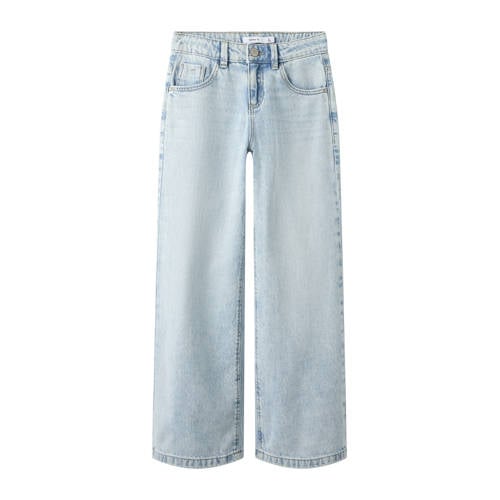 NAME IT KIDS wide leg jeans light blue denim afbeelding