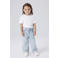 NAME IT MINI wide leg jeans met hartjes light blue denim