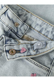thumbnail: NAME IT MINI wide leg jeans met hartjes light blue denim