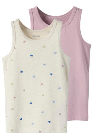 hemd - ecru/roze (set van 2)