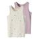 NAME IT MINI hemd - ecru/roze (set van 2)