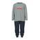 NAME IT MINI pyjama grijs melange/donkerblauw