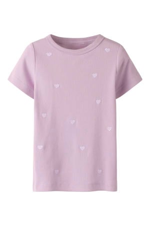 T-shirt met hartjes roze
