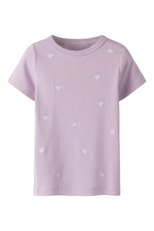 T-shirt met hartjes roze
