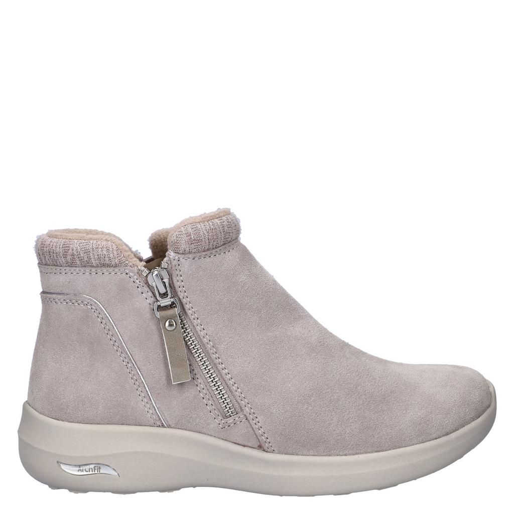 Beige dames Skechers Arch Fit Ease suède enkelboots