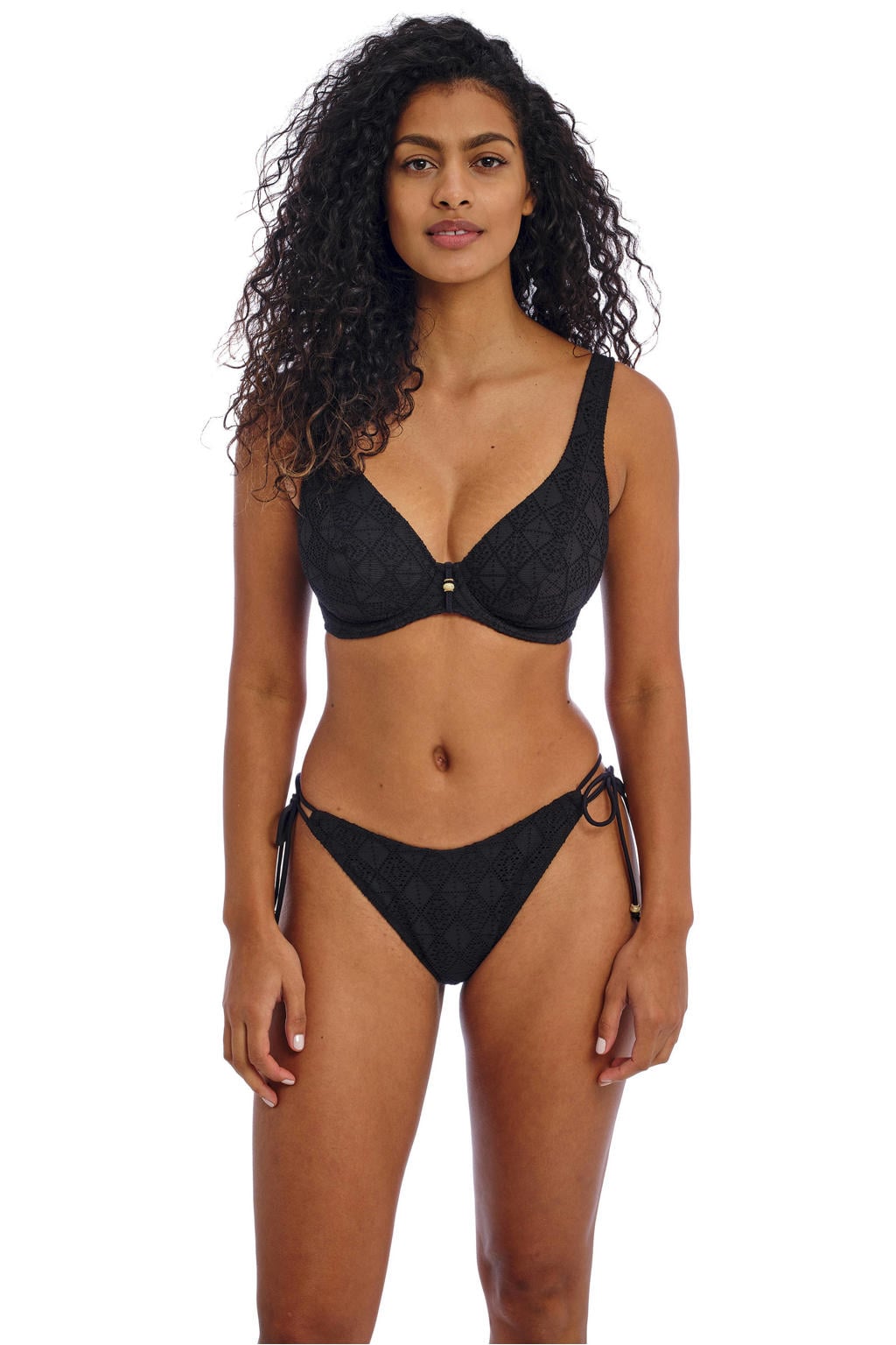 Freya crochet strik bikinibroekje Nomad Nights zwart