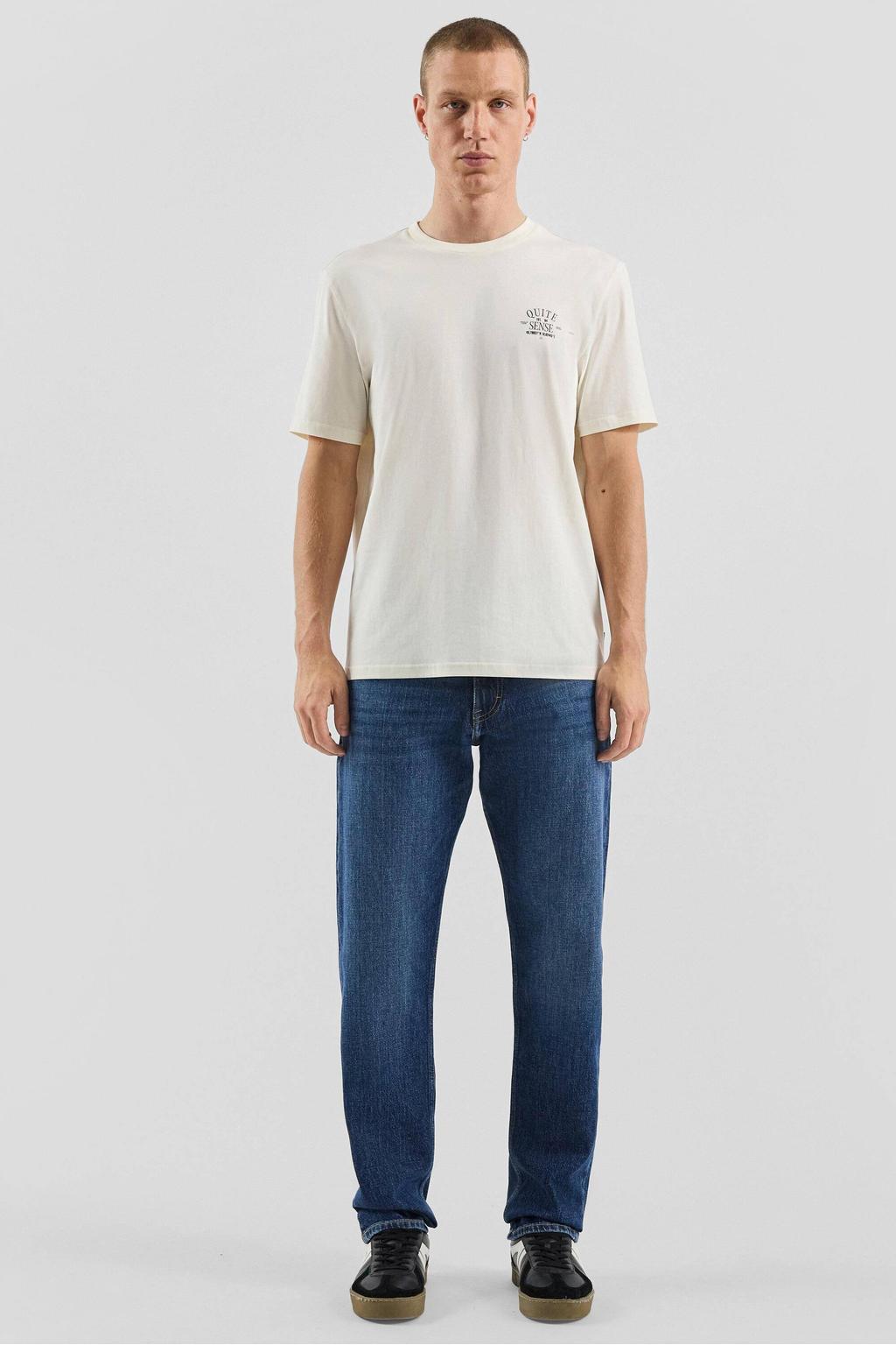 QS straight leg regular fit jeans dark blue denim