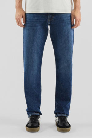 straight leg regular fit jeans dark blue denim