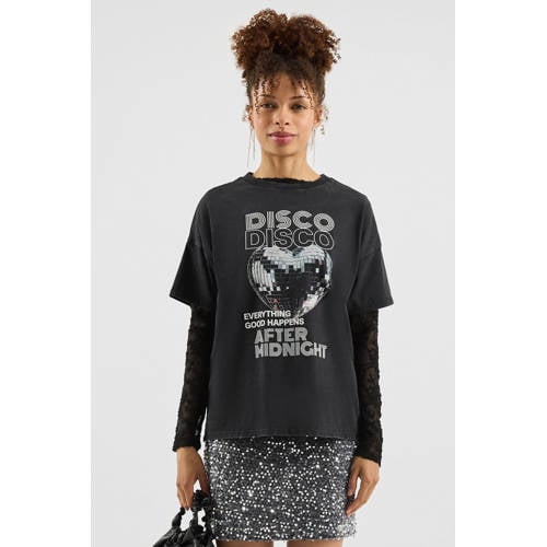 QS T-shirt zwart afbeelding