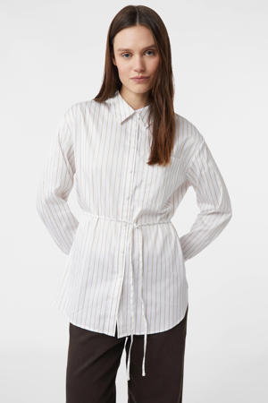 gestreepte blouse ecru