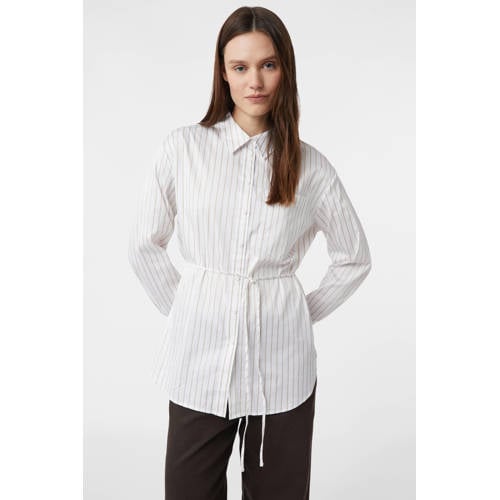 comma gestreepte blouse ecru afbeelding