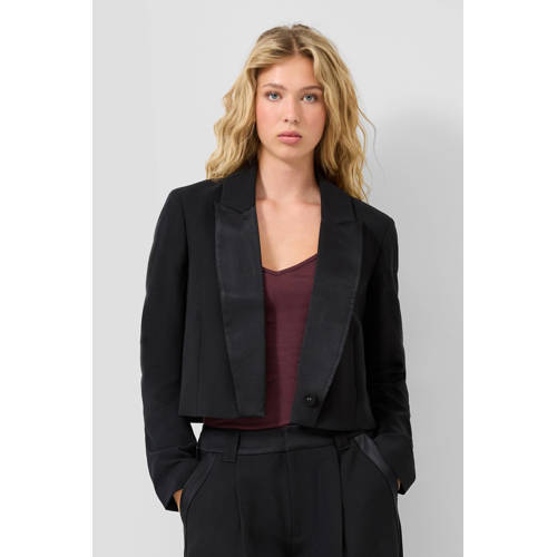 QS cropped blazer zwart afbeelding