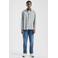 QS Regular geruit casual overhemd grijs