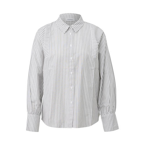 comma casual identity gestreepte blouse ecru afbeelding