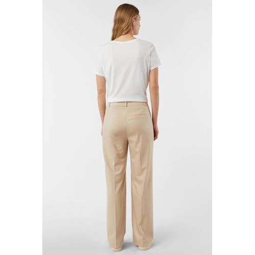 comma blouse met krijtstreep wit afbeelding