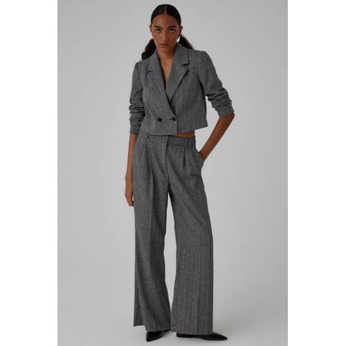 comma cropped blazer grijs afbeelding