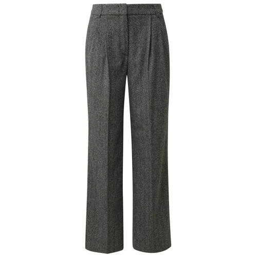 comma regular waist flared broek grijs afbeelding
