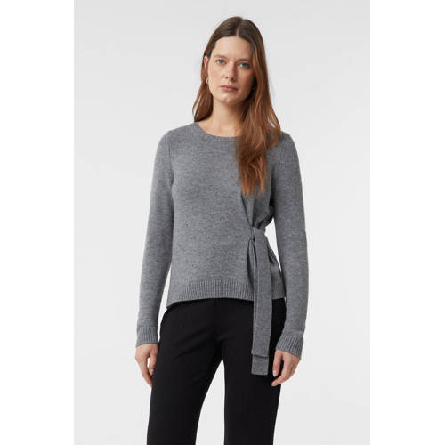 comma pullover met wol grijs afbeelding