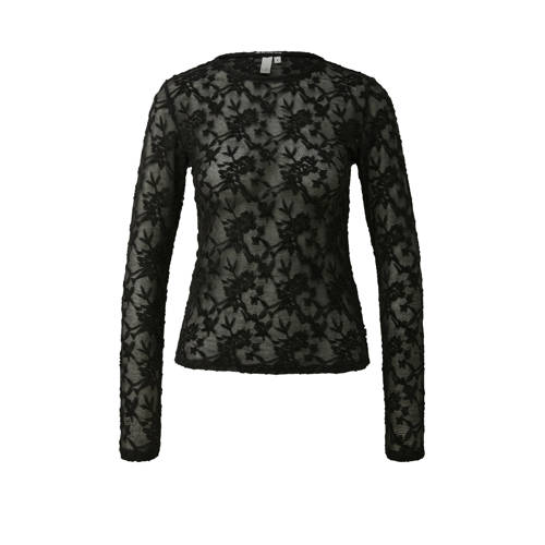 QS kanten top zwart afbeelding