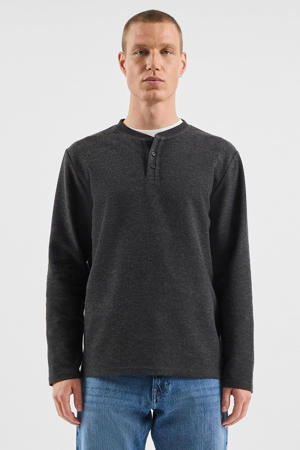 longsleeve fijn gebreid antraciet