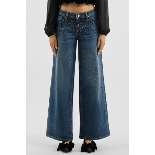 QS baggy jeans dark blue denim afbeelding