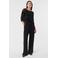 comma jumpsuit met paisley print zwart straight