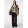 comma gestreepte gebreid vest beige