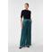 comma wide leg high waist broek petrol
