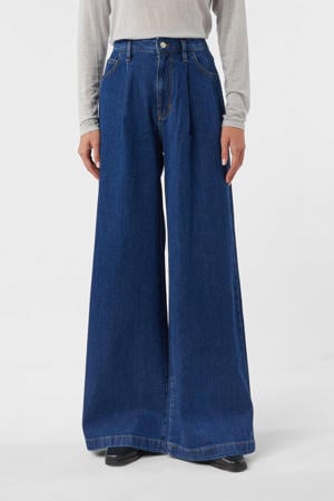 high waist wide leg jeans blauw