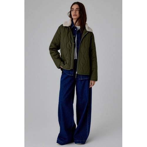 comma casual identity quilted donkergroen afbeelding