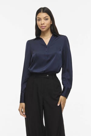 blousetop marineblauw