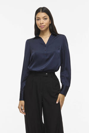 blousetop marineblauw