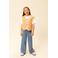 LOOXS little wide leg jeans met hartjes medium blue denim