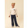 LOOXS little straight joggingbroek met hartjes donkerblauw