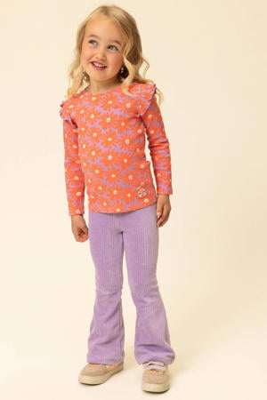corduroy flared broek lila
