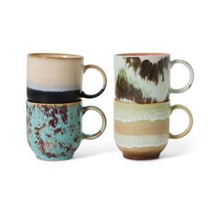 koffiekopje 70s (Ø8 cm) (250 ml) (set van 4)