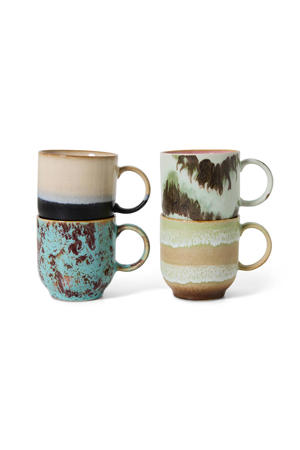 koffiekopje 70s (Ø8 cm) (250 ml) (set van 4)
