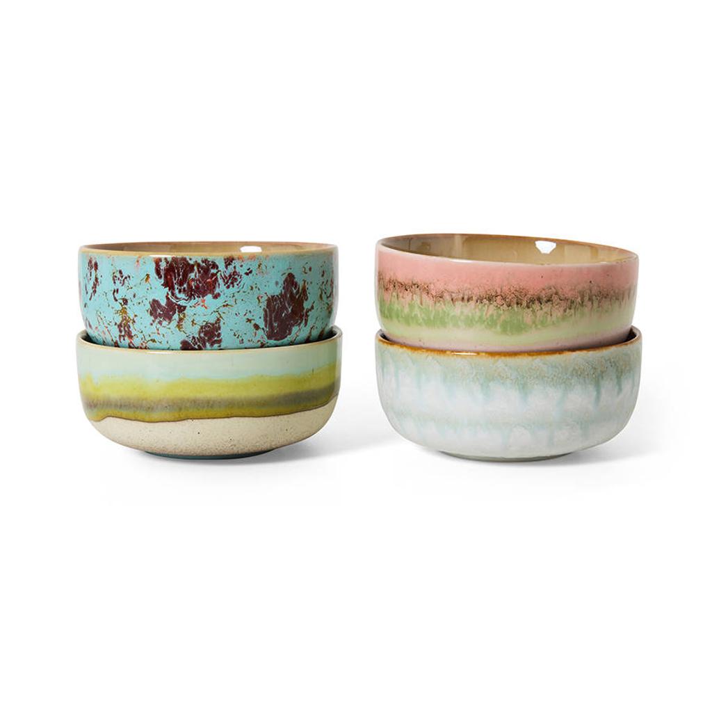 HKLIVING kom 70s (Ø12,5 cm) (set van 4)