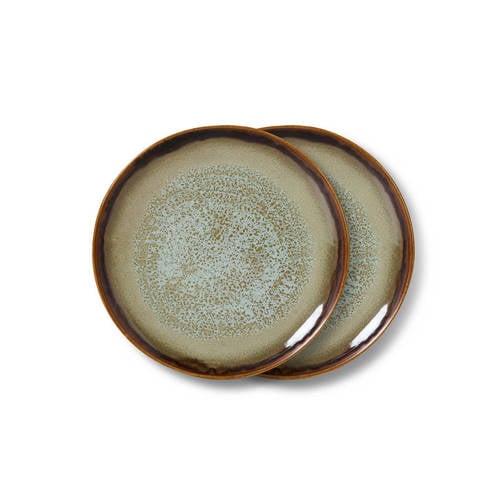 HKLIVING gebaksbord 70s (Ø17,5 cm) (set van 2) afbeelding