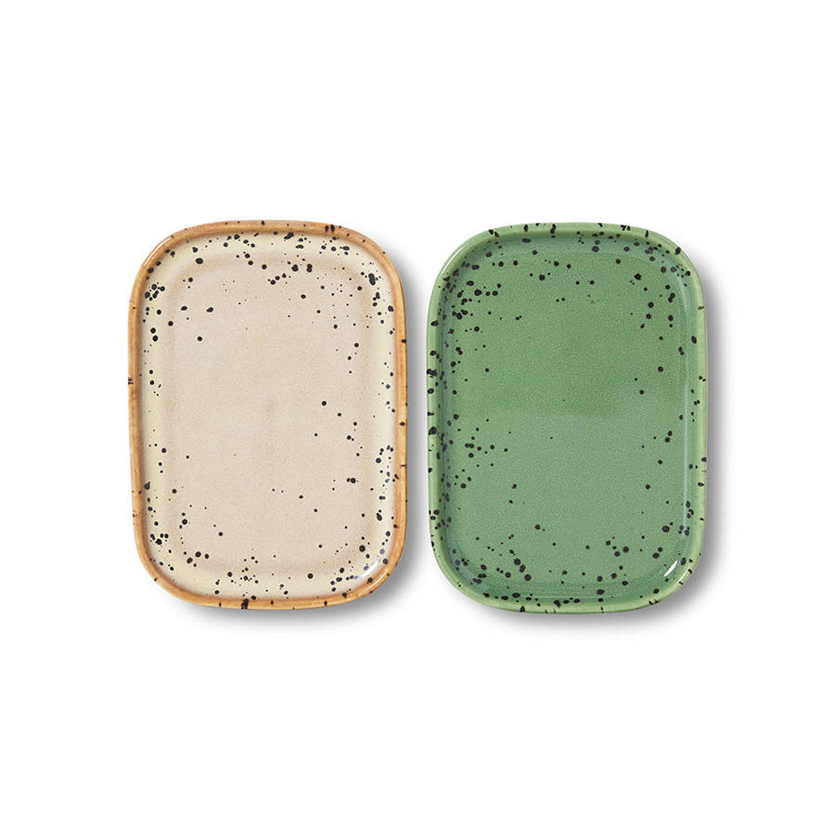 Set van 4: Bamboe Eetplank met Dipschaal - 30x25 cm Houten Steakbord
