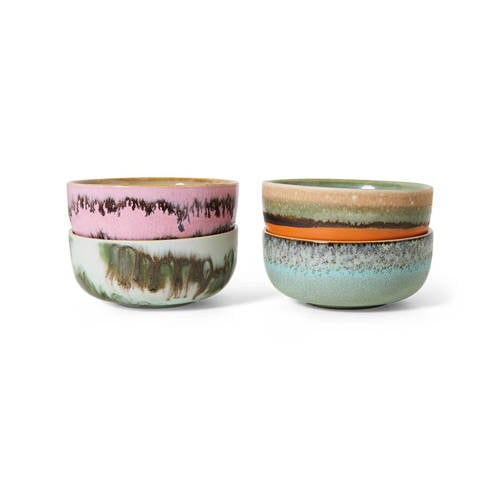 HKLIVING kom 70s (Ø11 cm) (set van 4) afbeelding