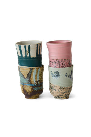 Artist ceramics mok (Ø7,2 cm) (set van 4)