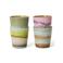 HKLIVING koffiekopje 70s (Ø7,5 cm) (180 ml) (set van 4)